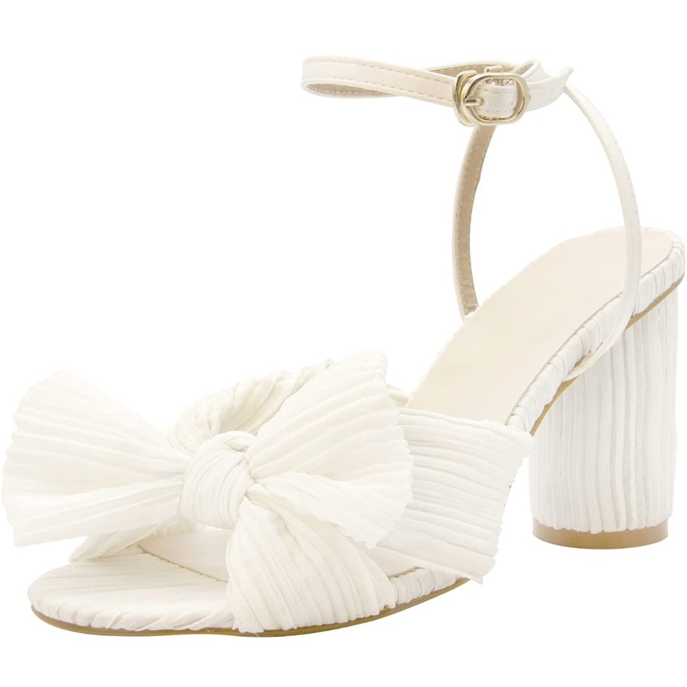 Women’s White Strappy Wedge Sandals